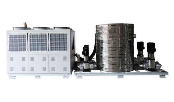 Un bon prix. Chiller industriel durable refroidi à l'air 40HP 113,58 KW/Hr avec tour d'eau / 6 ventilateurs en ligne
