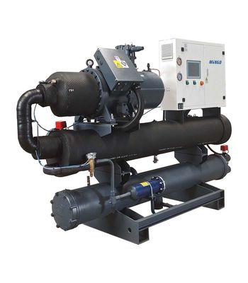 Un bon prix. Chiller à vis refroidi à l'eau de 74m3/h 210HP 330KW/283800Kcal 79,6KW Compresseur en ligne