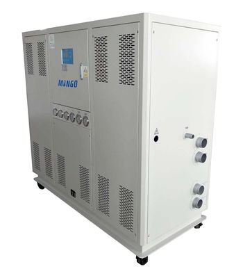 Un bon prix. 2 entrées 2 sorties refroidisseur d'eau HVAC industriel 30HP 99,19-116,05KW/Hr en ligne